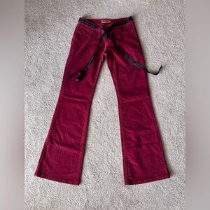 Women's Vintage Bisou Bisou Burgundy corduroy Jeans.